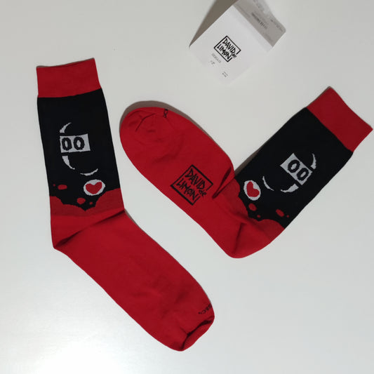 Calcetines Socks & Co - Rojo y negro.